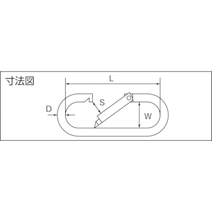 【CAINZ-DASH】トラスコ中山 プチカラビナ　ステンレス製　６ｍｍ TPKB-6【別送品】