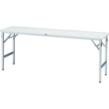 【CAINZ-DASH】トラスコ中山 超軽量折り畳み会議テーブル（アルミ脚）　１８００×４５０　ホワイト TTAB-1845【別送品】