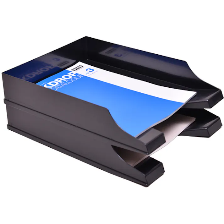 【CAINZ-DASH】トラスコ中山 A4レタートレー W257XD350XH65 黒 LTA4-BK【別送品】