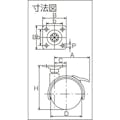 【CAINZ-DASH】トラスコ中山 プレート式双輪キャスター　ナイロン車輪　自在ストッパー付　Φ４０ TPWS-40【別送品】