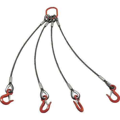 CAINZ-DASH】トラスコ中山 ４本吊りアルミロックスリング フック付き