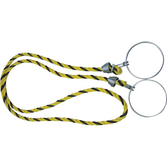 【CAINZ-DASH】トラスコ中山 コーン用ロープ　標識　黄×黒　１２ｍｍＸ２ｍ TCC-30【別送品】