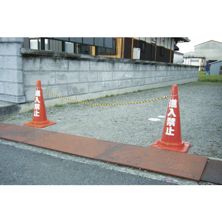 【CAINZ-DASH】トラスコ中山 コーン用ロープ 標識 黄×黒 12mmX2m TCC-30【別送品】