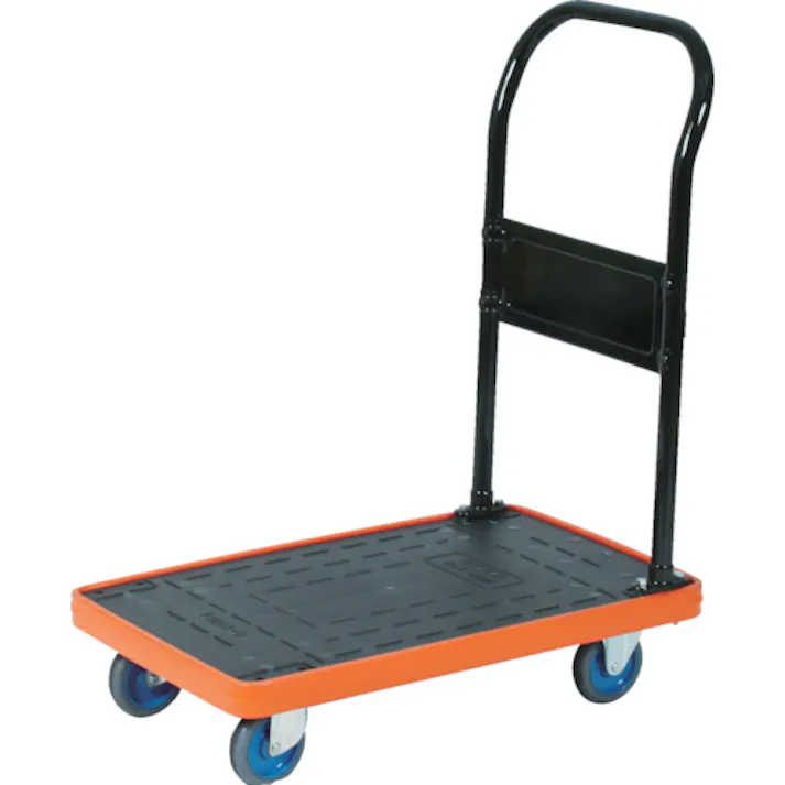 【CAINZ-DASH】トラスコ中山 MKP樹脂製台車 固定式 716X436 エアキャスター付 MKP-158AC【別送品】