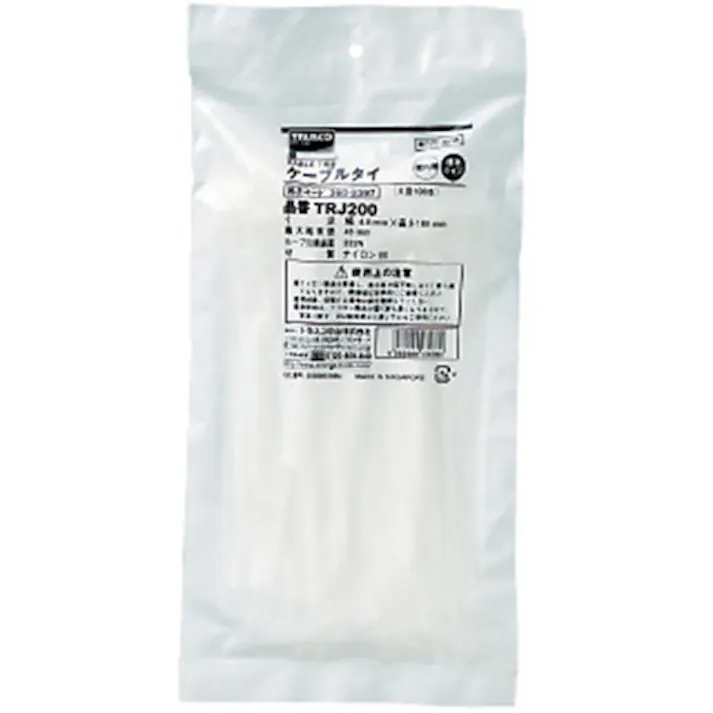 【CAINZ-DASH】トラスコ中山 ナイロン結束バンド 幅3.6mmX長さ203mm (100本入) TRJ200S【別送品】