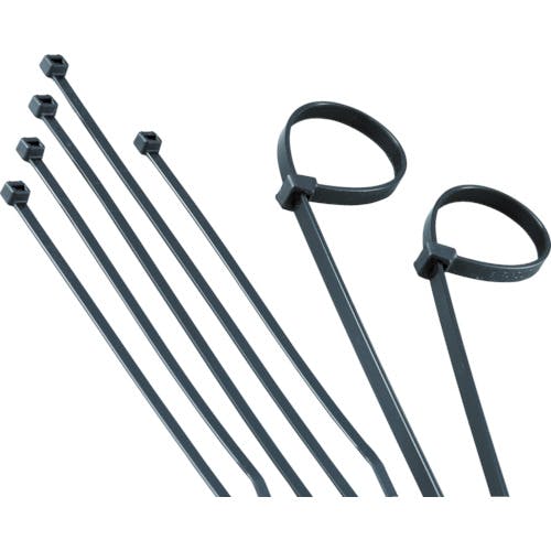 【CAINZ-DASH】トラスコ中山 ナイロン結束バンド耐候性タイプ幅３．７ｍｍ長さ２４６ｍｍ　１００本 TRJ250SB【別送品】