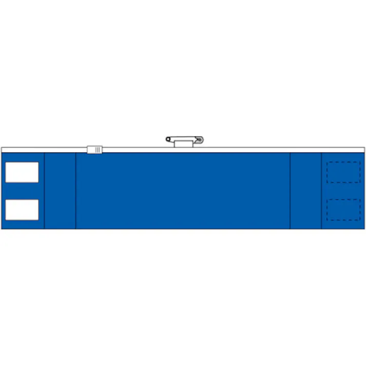 【CAINZ-DASH】トラスコ中山 ファスナー付腕章 青 T-84843A【別送品】