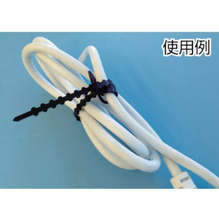 【CAINZ-DASH】トラスコ中山 コードストラップ 幅6mm×長さ230mm 最大結束φ50 100本 黒 WLT-230BK【別送品】