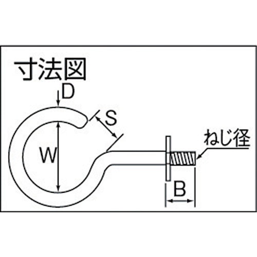 CAINZ-DASH】トラスコ中山 吊りフック ステンレス製 ねじ径Ｍ８ Ｗ寸法３２ｍｍ（１Ｓ＝１袋）【別送品】｜ホームセンター通販【カインズ】