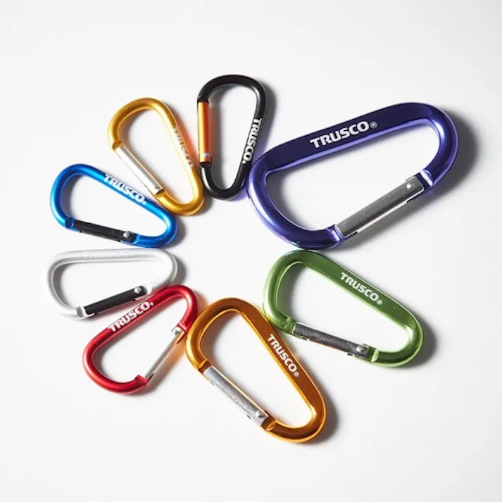 【CAINZ-DASH】トラスコ中山 カラビナ 線径8mmX80mm D型 グリーン TKN880GN【別送品】