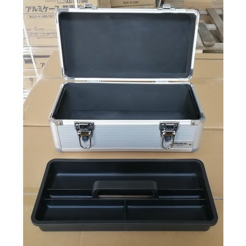 TRUSCO(トラスコ) アルミケース (シルバー) 425X68X305mm TAC-420SV : TRUSCO(トラスコ) アルミケース 片開き 388X247X81