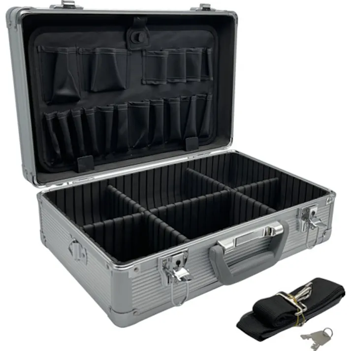 【CAINZ-DASH】トラスコ中山 アルミケース 片開き 386X245X128 シルバー TAC-11【別送品】