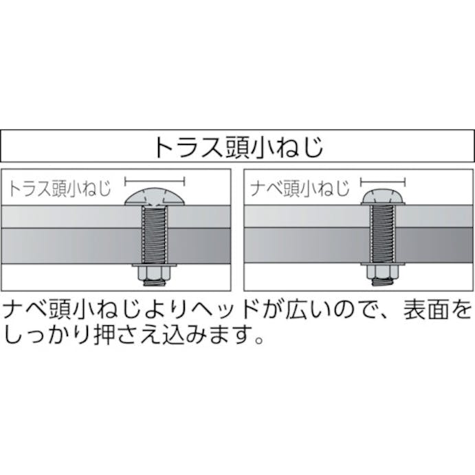 【CAINZ-DASH】トラスコ中山 トラス頭小ねじ　ユニクロ　全ネジ　Ｍ４×５　１４０本入 B04-0405【別送品】