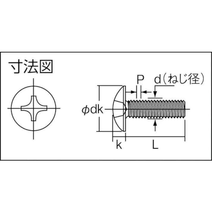 【CAINZ-DASH】トラスコ中山 トラス頭小ねじ ユニクロ 全ネジ M6×20 65本入 B04-0620【別送品】