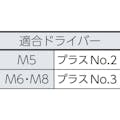 【CAINZ-DASH】トラスコ中山 十字穴付アプセット組込　Ｐ＝３　クロメート　Ｍ５×１０　８０本入　／（＋）アプセットボルト　ばね座金＋ＪＩＳワッシャー付き B68-0510【別送品】