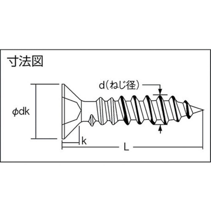 【CAINZ-DASH】トラスコ中山 皿頭タッピングねじ　１種Ａ　ユニクロ　Ｍ３×１２　２５０本入 B08-0312【別送品】