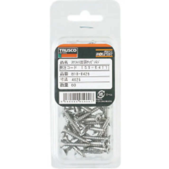 【CAINZ-DASH】トラスコ中山 皿頭タッピングねじ 1種A ステンレス M6×30 20本入 B10-0630【別送品】