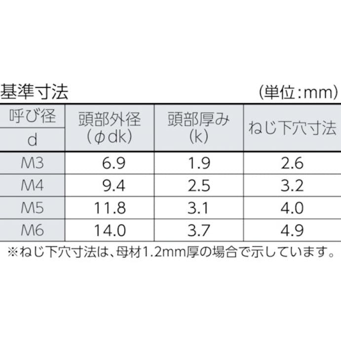 【CAINZ-DASH】トラスコ中山 トラス頭タッピングねじ　１種Ａ　ステンレス　Ｍ４×３０　４０本入 B43-0430【別送品】