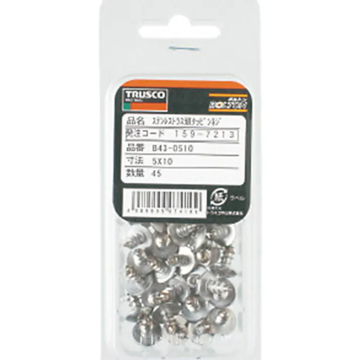 【CAINZ-DASH】トラスコ中山 トラス頭タッピングねじ 1種A ステンレス M6×25 17本入 B43-0625【別送品】