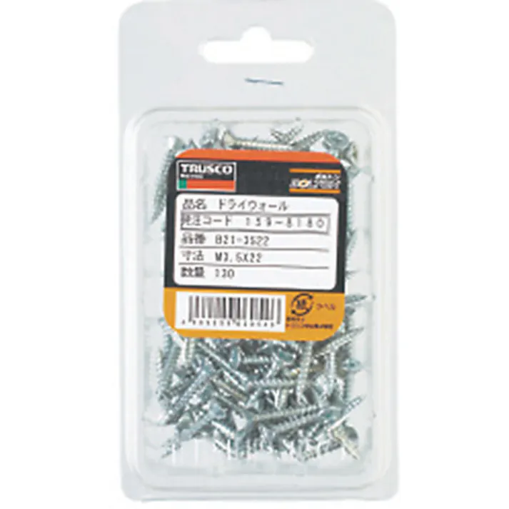 【CAINZ-DASH】トラスコ中山 ドライウォール ユニクロ M3.5×57 40本入 B21-3557【別送品】