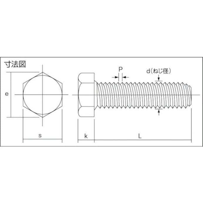 【CAINZ-DASH】トラスコ中山 六角ボルト　ユニクロ　全ネジ　Ｍ４×４０　７０本入 B22-0440【別送品】