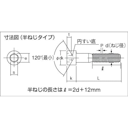 CAINZ-DASH】トラスコ中山 六角穴付ボルト ステンレス 半ネジ M4