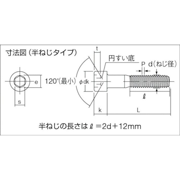 【CAINZ-DASH】トラスコ中山 六角穴付ボルト　ステンレス　半ネジ　Ｍ５×３５　２２本入　／キャップボルト（ＣＡＰ） B44-0535【別送品】