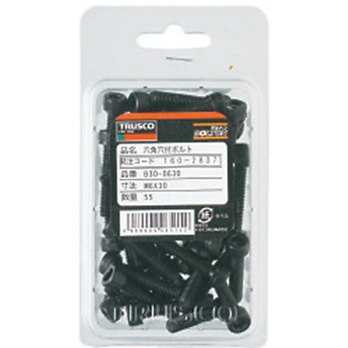 CAINZ-DASH】トラスコ中山 六角穴付ボルト 黒染め 全ネジ M10×12