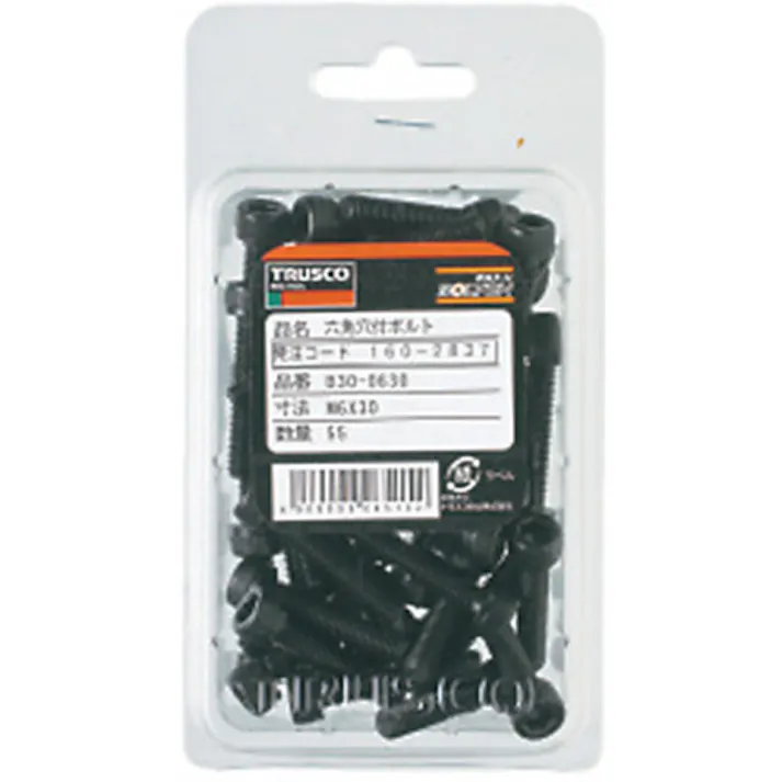 【CAINZ-DASH】トラスコ中山 六角穴付ボルト 黒染め 半ネジ サイズM10×65 11本入 /キャップボルト(CAP) B30-1065【別送品】