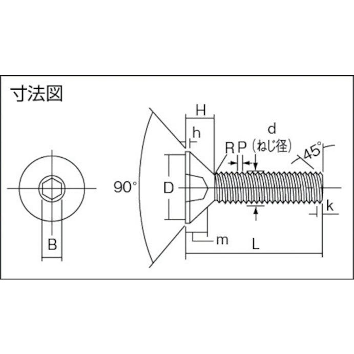 【CAINZ-DASH】トラスコ中山 六角穴付皿ボルト　黒染め　全ネジ　Ｍ６×３０　３５本入 B73-0630【別送品】