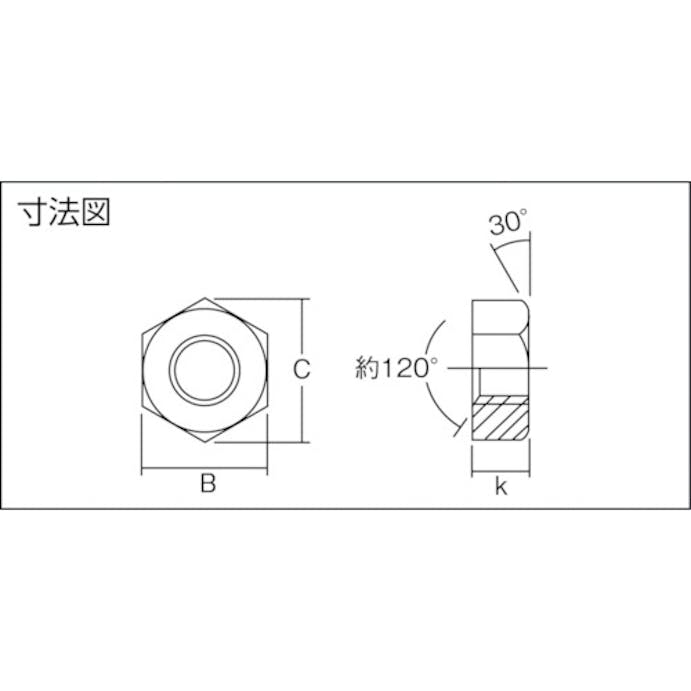 【CAINZ-DASH】トラスコ中山 六角ナット１種　ステンレス　サイズＭ５×０．８　１００個入 B25-0005【別送品】