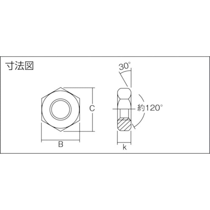 【CAINZ-DASH】トラスコ中山 六角ナット３種　ステンレス　Ｍ６×１．０　７５個入 B57-0006【別送品】