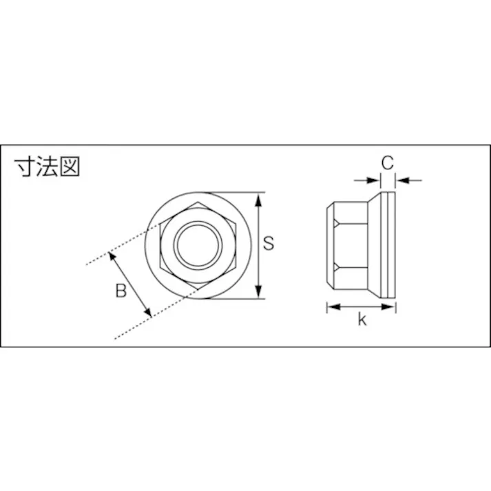 【CAINZ-DASH】トラスコ中山 フランジナット ユニクロ M6×1.0 100個入 B79-0006【別送品】