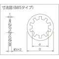 【CAINZ-DASH】トラスコ中山 内歯ワッシャー　三価白　Ｍ３　２３０個入 B85-0003【別送品】