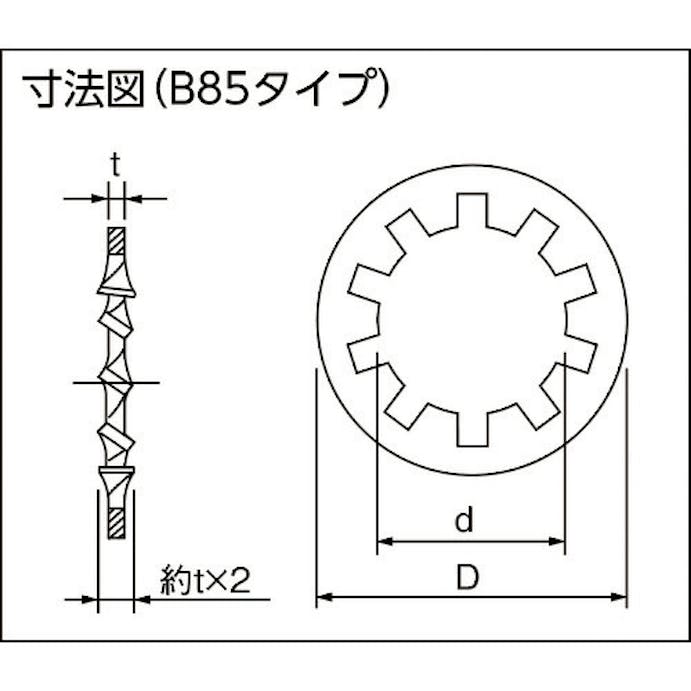 【CAINZ-DASH】トラスコ中山 内歯ワッシャー　三価白　Ｍ４　２２０個入 B85-0004【別送品】