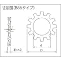 【CAINZ-DASH】トラスコ中山 外歯ワッシャー　三価白　Ｍ５　１４０個入 B86-0005【別送品】