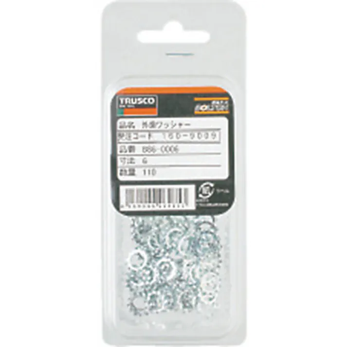 【CAINZ-DASH】トラスコ中山 外歯ワッシャー 三価白 M5 140個入 B86-0005【別送品】