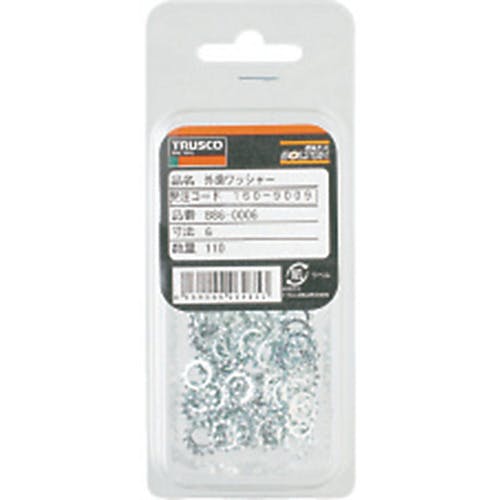 CAINZ-DASH】トラスコ中山 外歯ワッシャー 三価白 M6 110個