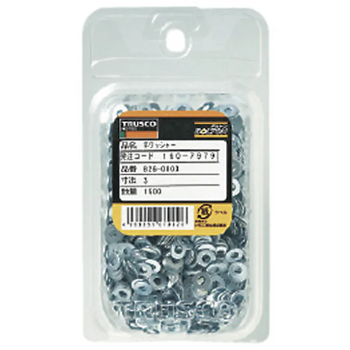 【CAINZ-DASH】トラスコ中山 平ワッシャー JIS ユニクロ M2 1000個入 B26-0002【別送品】