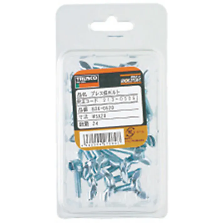 【CAINZ-DASH】トラスコ中山 プレス蝶ボルト 3種 ユニクロ M6×30 16個入 B36-0630【別送品】