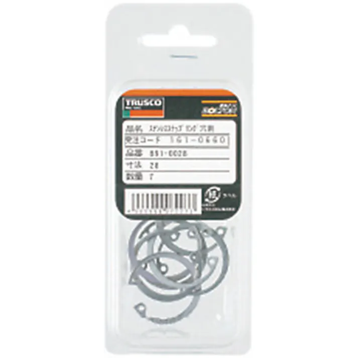 【CAINZ-DASH】トラスコ中山 スナップリング穴用 ステンレス 呼び径R-8 17個入 B91-0008【別送品】