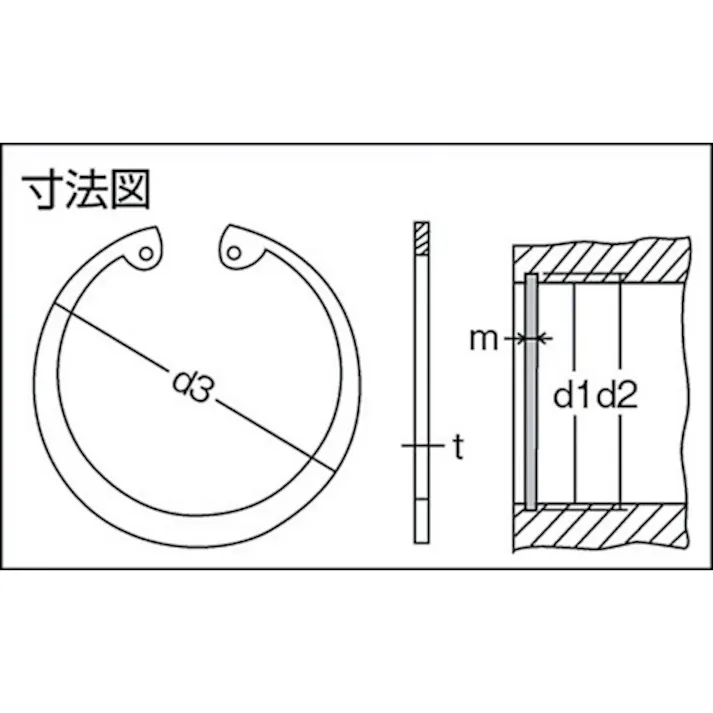 【CAINZ-DASH】トラスコ中山 スナップリング穴用 ステンレス 呼び径R-10 16個入 B91-0010【別送品】