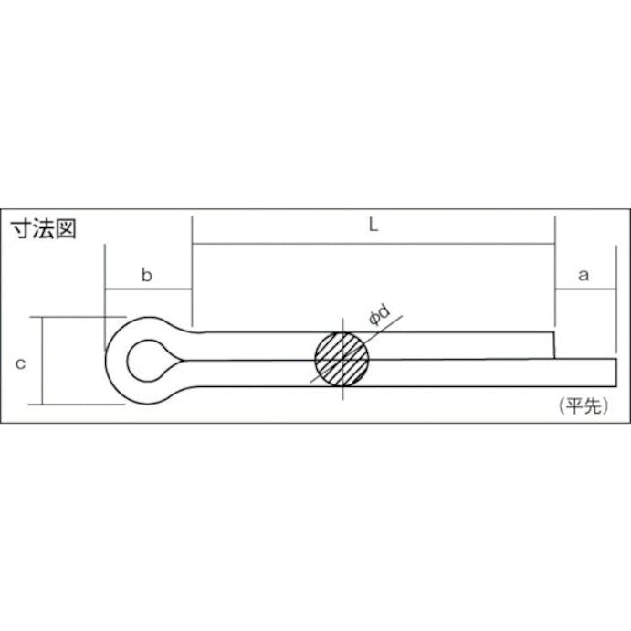 【CAINZ-DASH】トラスコ中山 割ピン　スチール　サイズ１．６×２０　２００本入 B19-1620【別送品】