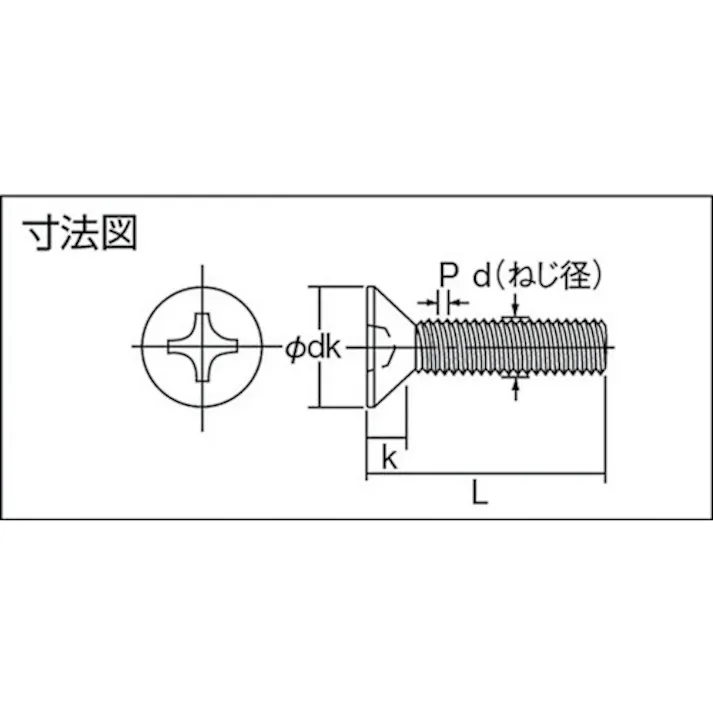 【CAINZ-DASH】トラスコ中山 皿頭小ねじ ユニクロ 全ネジ M4×6 260本入 B02-0406【別送品】