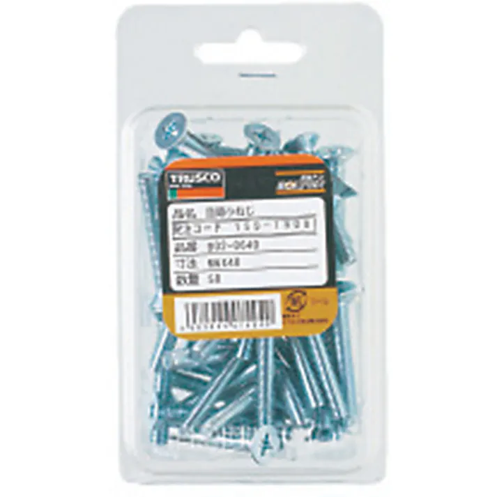 【CAINZ-DASH】トラスコ中山 皿頭小ねじ ユニクロ 全ネジ M6×25 65本入 B02-0625【別送品】