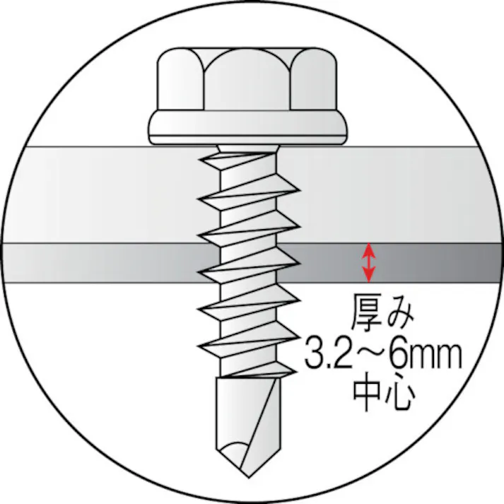 【CAINZ-DASH】トラスコ中山 ドリルねじ ヘックス ユニクロ M6X45 13本入 HJC-45【別送品】