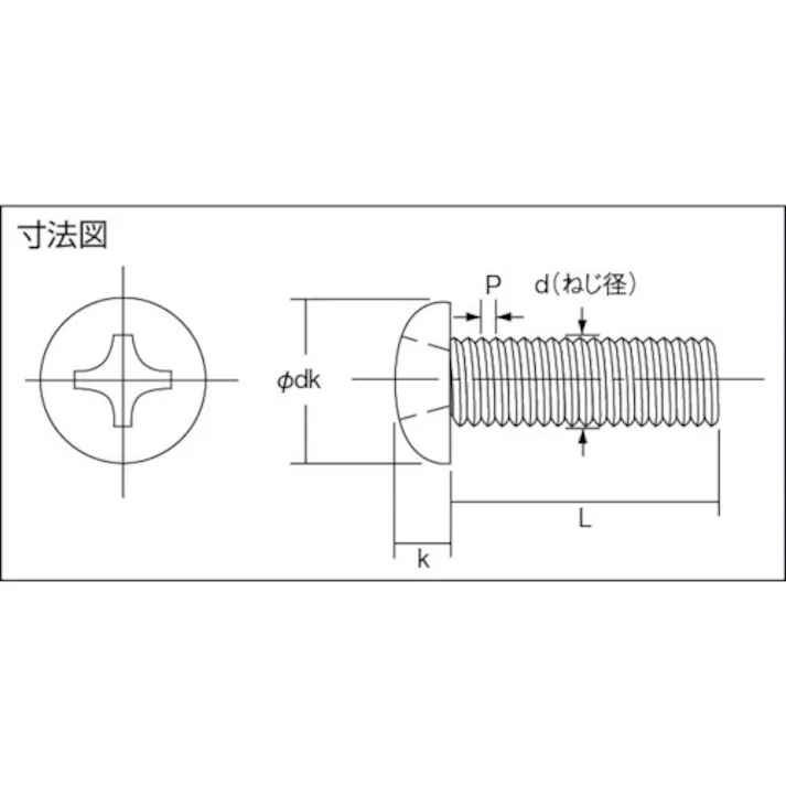 【CAINZ-DASH】トラスコ中山 ナべ頭小ねじ 三価白 全ネジ M6×40 25本入 B701-0640【別送品】
