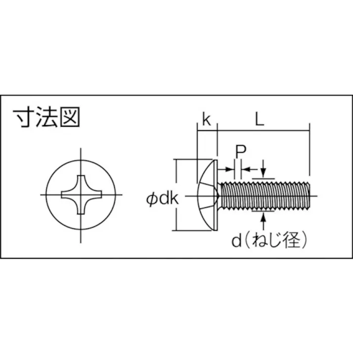 【CAINZ-DASH】トラスコ中山 トラス頭小ねじ 三価白 全ネジ M3×12 146本入 B704-0312【別送品】