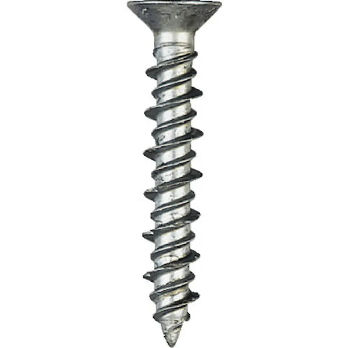 【CAINZ-DASH】トラスコ中山 Pレスアンカー サラ頭 スチール 6X100 3本入 (コンクリート・ブロック・木材用/ねじ固定式 ) PFV-610BT【別送品】