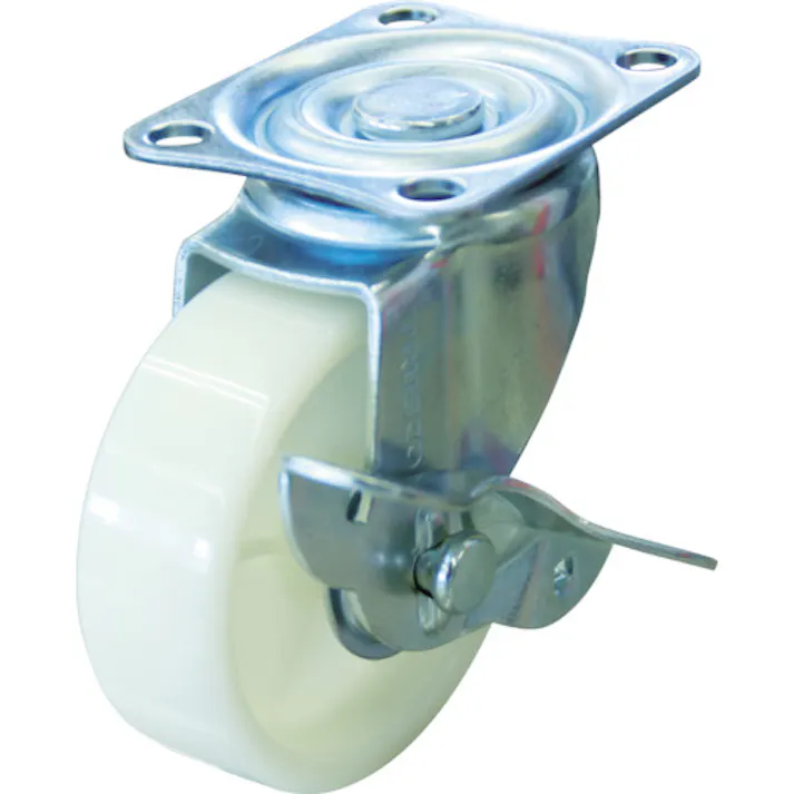 【CAINZ-DASH】トラスコ中山 ルートバン用 自在ストッパー付キャスターφ75ナイロン車 TYJ-75NS【別送品】